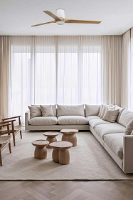 Потолочный вентилятор HEYWOOD TUB L Ш1320 белый/сосна 3P LED 10W CCT