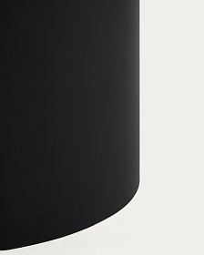 Приставной столик Olir из черной стали и закаленного стекла, 48 x 46,8 см