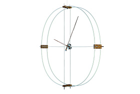 Настенные часы Delmori белый/хром/орех