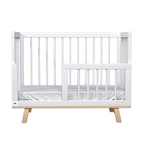 Кроватка для новорожденного Lillaland - модель Lilla Aria (НИК23) белая/дерево