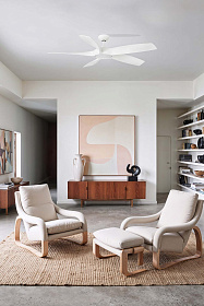 Белый потолочный вентилятор Cocos с освещением