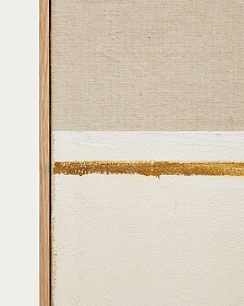 Salin Абстрактная картина с горизонтальной льняной полосой 80 х 100 см