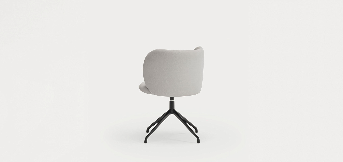 Поворотный стул Mogi светло-серый с черными ножками