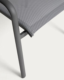 Уличный стул Luri из графитового алюминия и серого текстиля