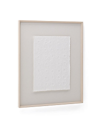 Olvin Абстрактная картина на белой переработанной бумаге с рельефным рисунком 103.6 x 123.6 cm