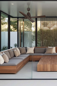 Коричневый потолочный вентилятор Typhoon