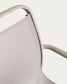 Уличный стул Luri из алюминия цвета таупе и бежевого текстиля