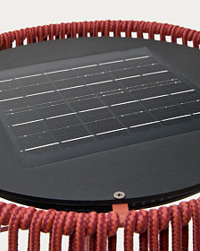 Уличный торшер Aldet на солнечной батарее с терракотовым шнуром Ø46 см