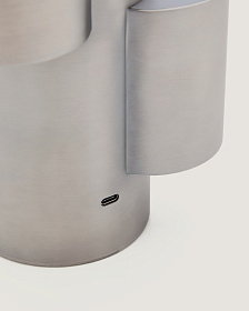 Переносная настольная лампа Adrina из светло-серого металла