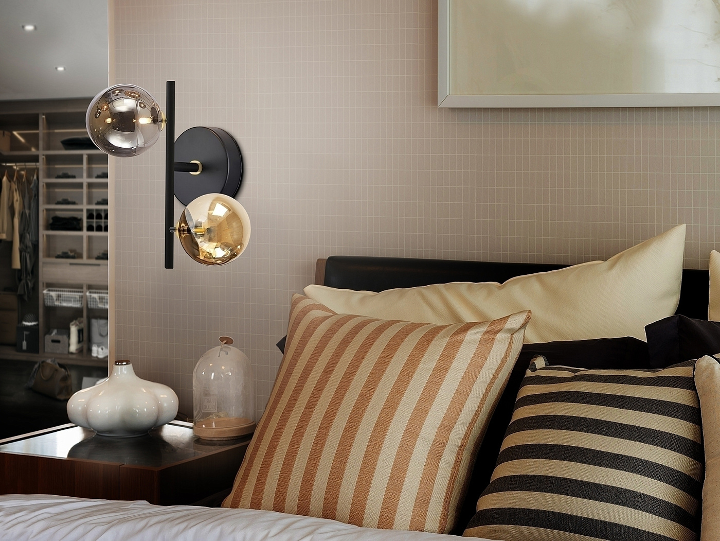 Бра Dark 2L черно-латунный