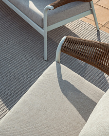 Комплект садовой мебели Zuara алюминия цвета экрю и коричневой веревки