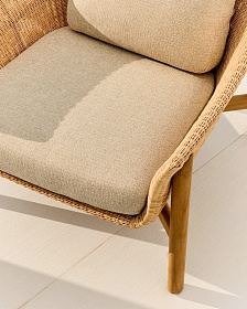 Кресло Galea из тикового дерева и синтетического ротанга