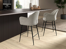 Барный стул 4174 из светло-серой ткани