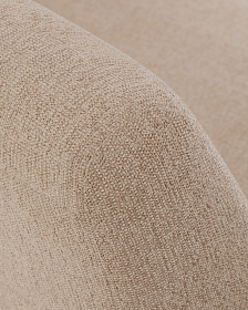 3-местный диван Amsen светло-коричневый с подлокотниками из шпона ореха