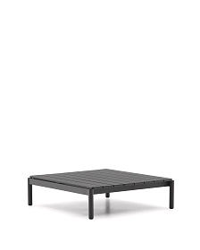 Журнальный столик Sorells из серого алюминия 89 x 91 см