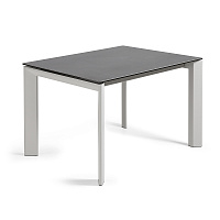 Стол Atta 120 (180) x80 серый керамический Vulcano Roca