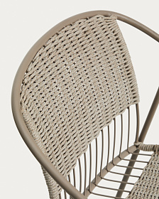 Стул уличный Atrani из стали и веревки цвета таупе