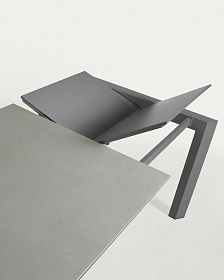 Стол Atta 120 (180) x80 антрацит, керамика