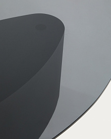 Журнальный столик Olir из черной стали и стекла 140 x 80 см