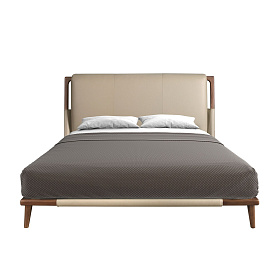Кровать 7194 из экокожи цвета норки 180 х 200 см