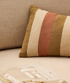 Чехол для подушки Nivran из льна в разноцветную полоску 30 x 50 см
