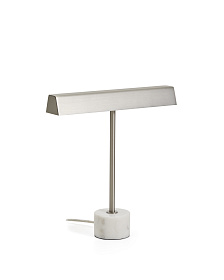 Настольная лампа Lynor из матового металла с основанием из белого мрамора