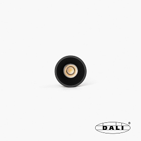 Tulipa Черный встраиваемый даунлайт 10W 55° 4000K CRI90 DALI IP44