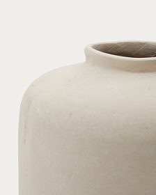 Serina Ваза из папье-маше белого цвета, 27 см