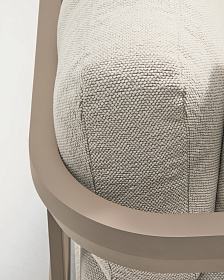 Трехместный диван Nerano из алюминия серо-коричневого цвета, 208 см