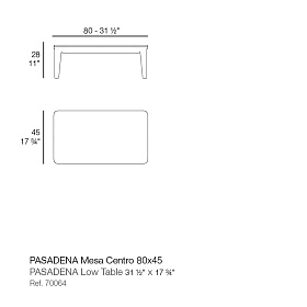 Уличный столик Pasadena 80x45