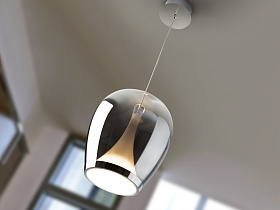Suspiro Подвесной светильник хром/коричневый D25