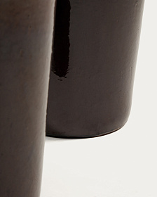 Набор из 3 кашпо Rotja с глазурованной гранатовой отделкой, диаметр 26 / 35 / 47 см