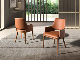 Коричневый стул из экокожи модель 4157