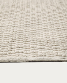 Ковер Mascarell из хлопка и полиэстера белого цвета 160 x 230 см