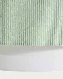 Подвесной светильник Bianella из хлопка и бирюзового вельвета