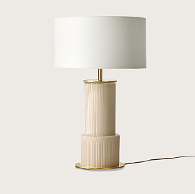 Настольная лампа Atina золотой металл, белый абажур 801011/36