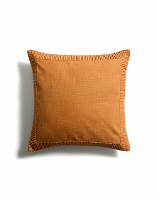 Чехол для подушки Luadia из оранжевого хлопка с плиссировкой, 50 x 50 см