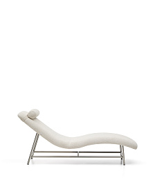 Кушетка Osla из бежевого шенилла с ножками из стали