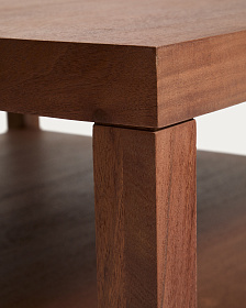 Приставной столик Norani из массива акации с отделкой шпоном акации, 90 x 90 см