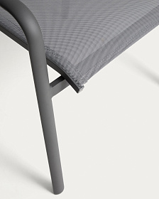 Уличный стул Luri из графитового алюминия и серого текстиля