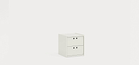 Прикроватная тумбочка Wally 2D белый