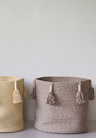 Корзина WOODY Винтажный нюдовый 30*30