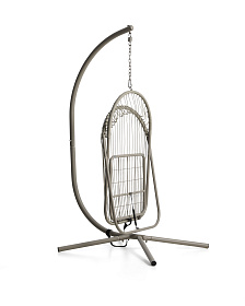 Подвесное кресло Livadi из стали и веревки бежевого цвета