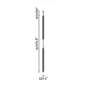 Подвесной светильник LUMINA 600 2L COLGANTE EMP S/M черный LED 24W 2200K