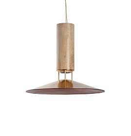 Люстра Rebound Travertine коричневая кожа