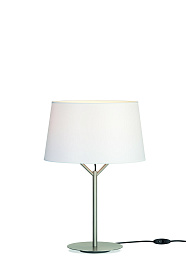 Настольная лампа Jerry Ø35 матовый никель/белый абажур