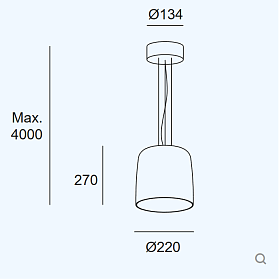 Подвесной светильник Levels 1 Body Ø220mm 00-A024-05-12