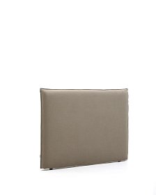 Изголовье кровати Jaira из льна и хлопка серо-коричневого цвета со съемным чехлом для кровати 150 см