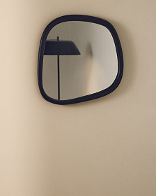 Зеркало из тикового дерева Alura черного цвета 45,5 x 47 см