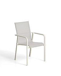 Уличный стул Canea из алюминия цвета экрю